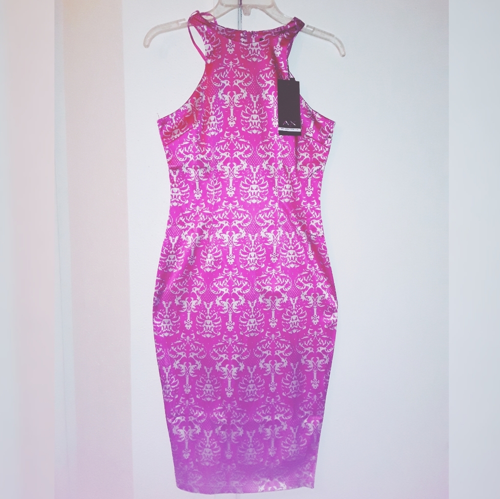 AX Paris Magenta Print Dress